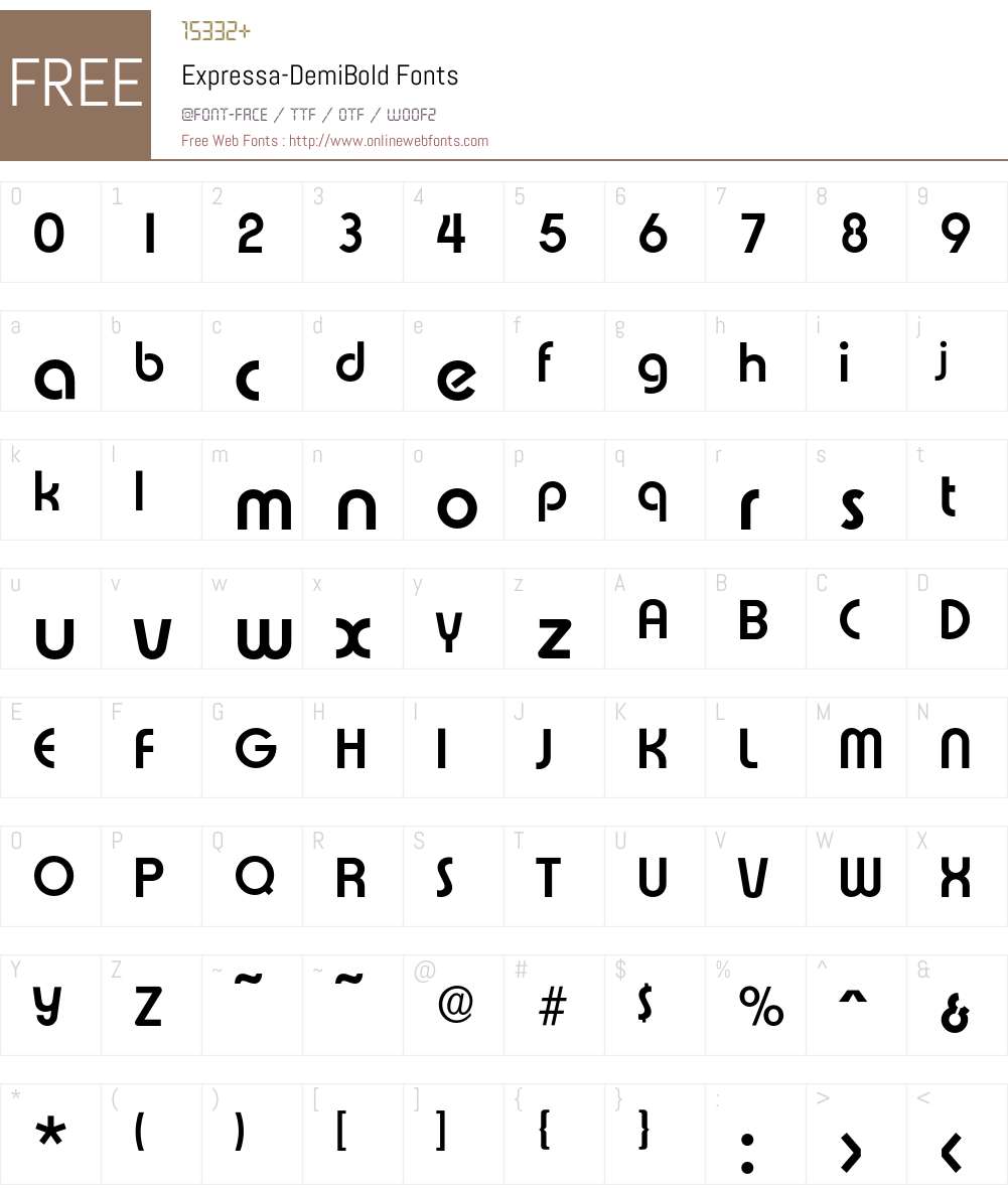 Expressa-DemiBold Font Screenshots