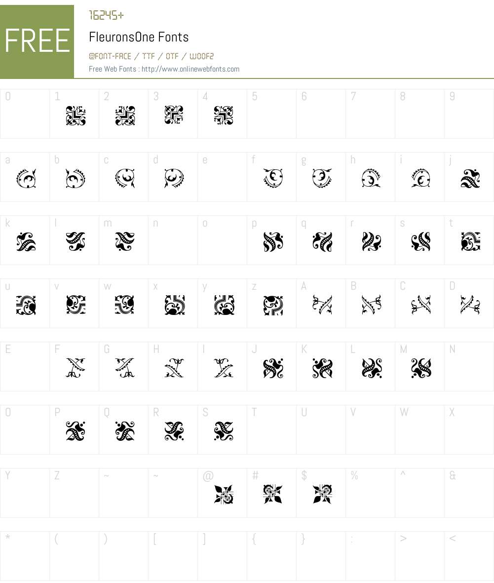 FleuronsOne Font Screenshots