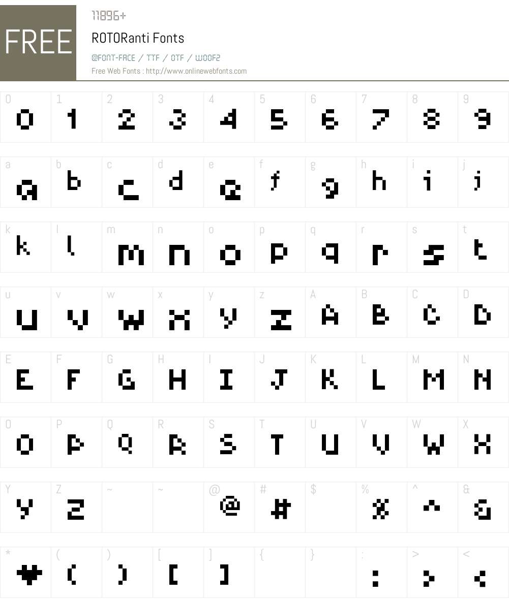 ROTORanti Font Screenshots