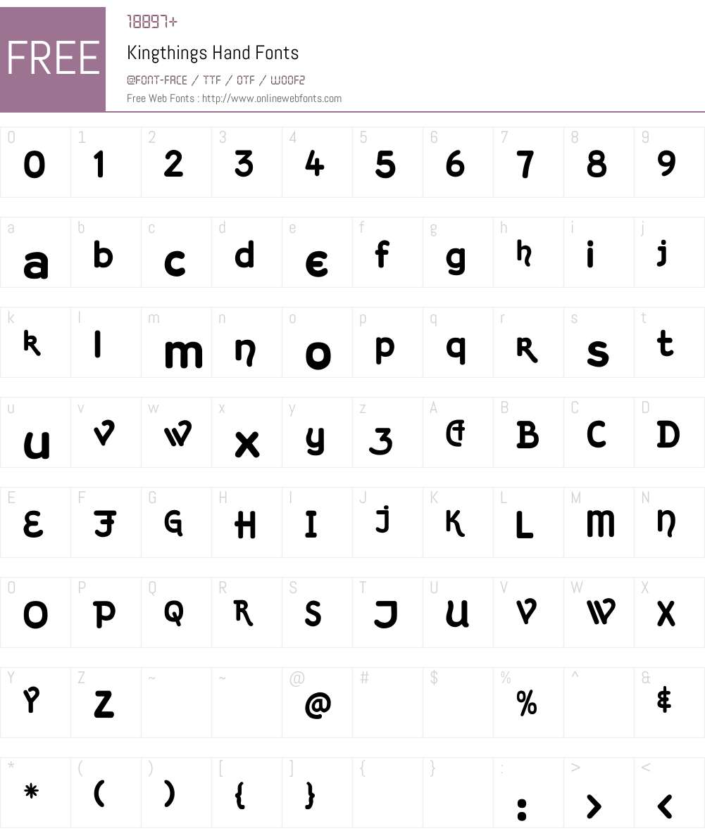 Kingthings Hand Font Screenshots