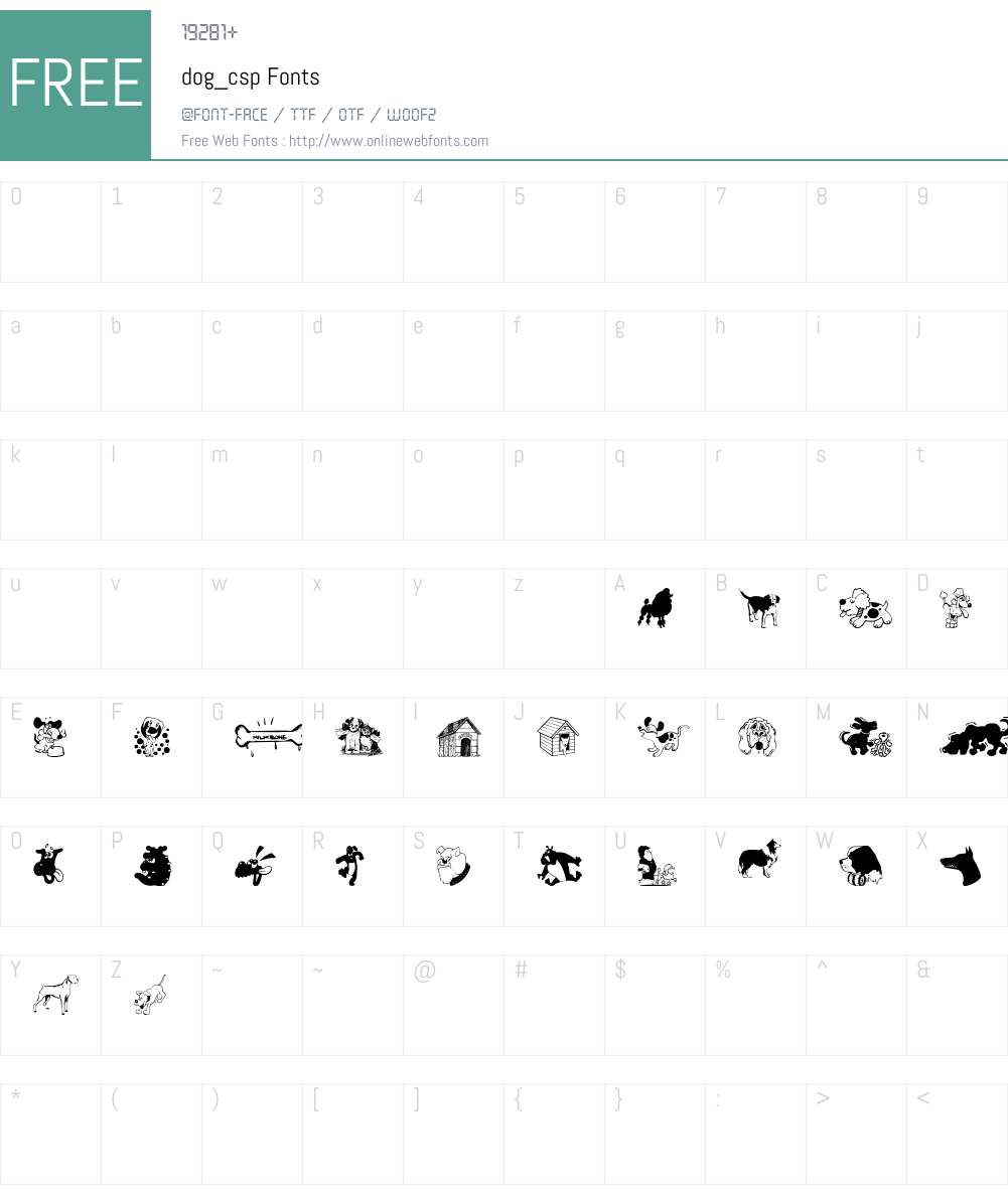 dog_csp Font Screenshots