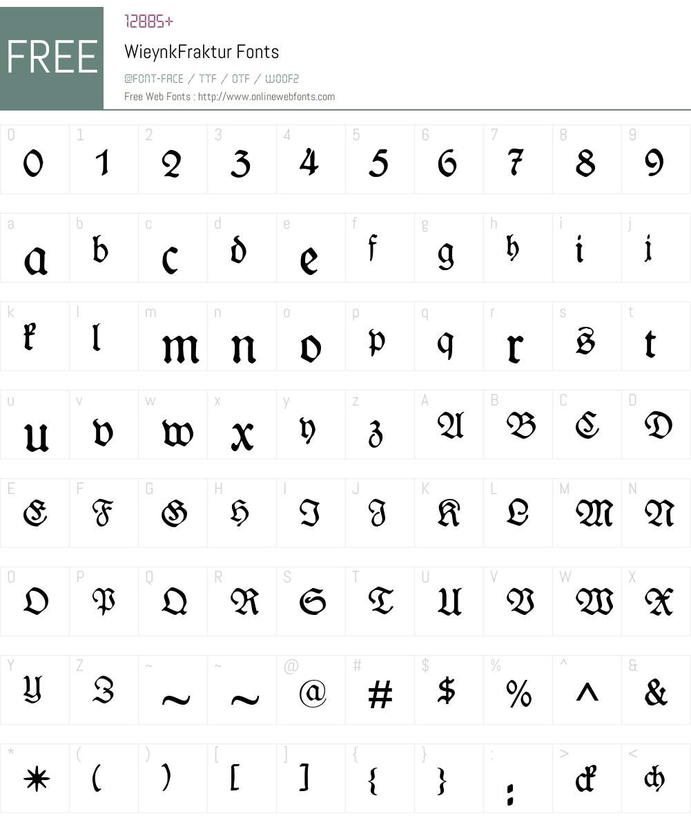 WieynkFraktur Font Screenshots