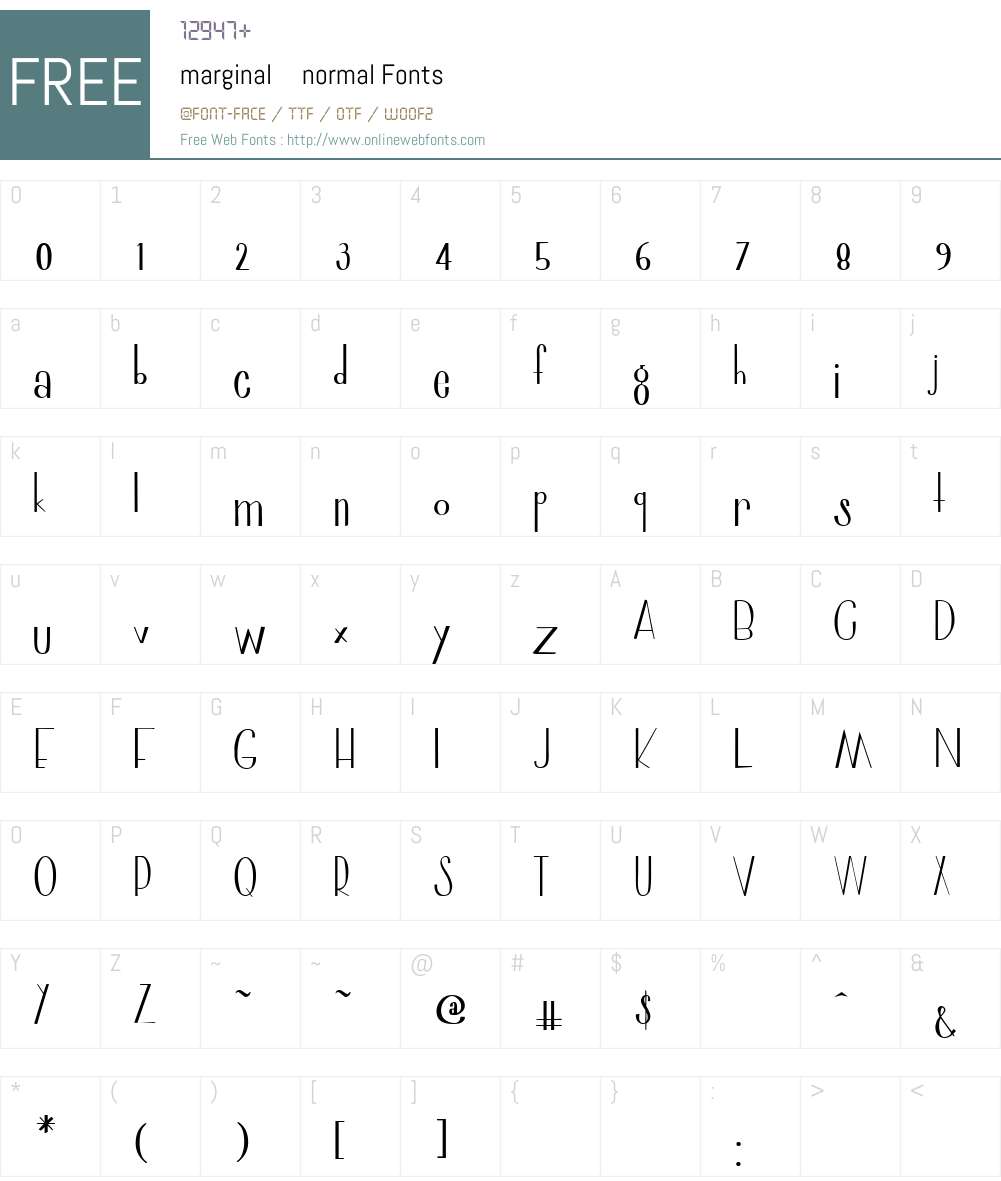 marginal Font Screenshots