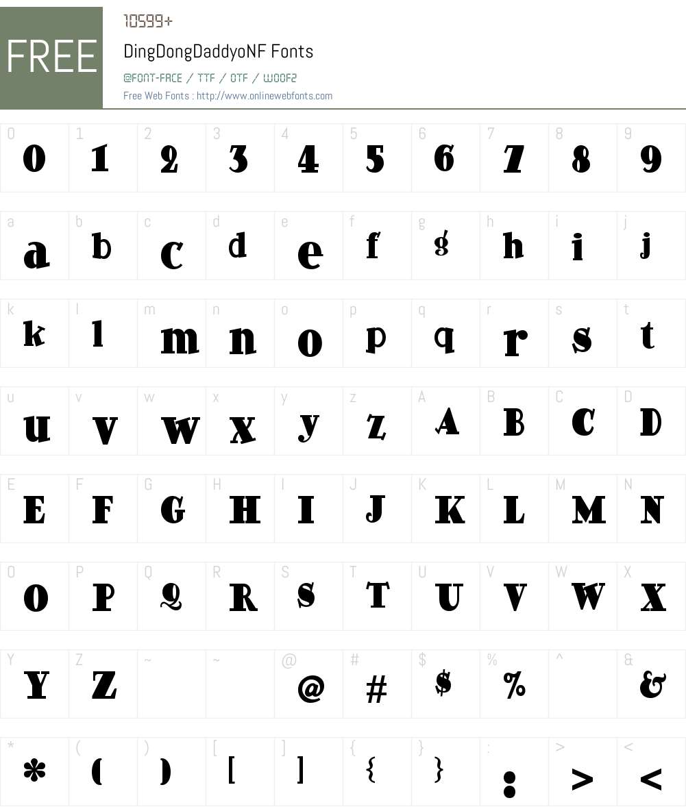 Ding Dong Daddyo NF Font Screenshots