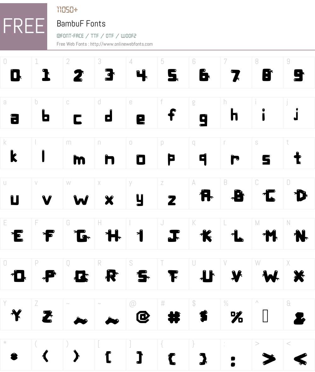 BambuF Font Screenshots