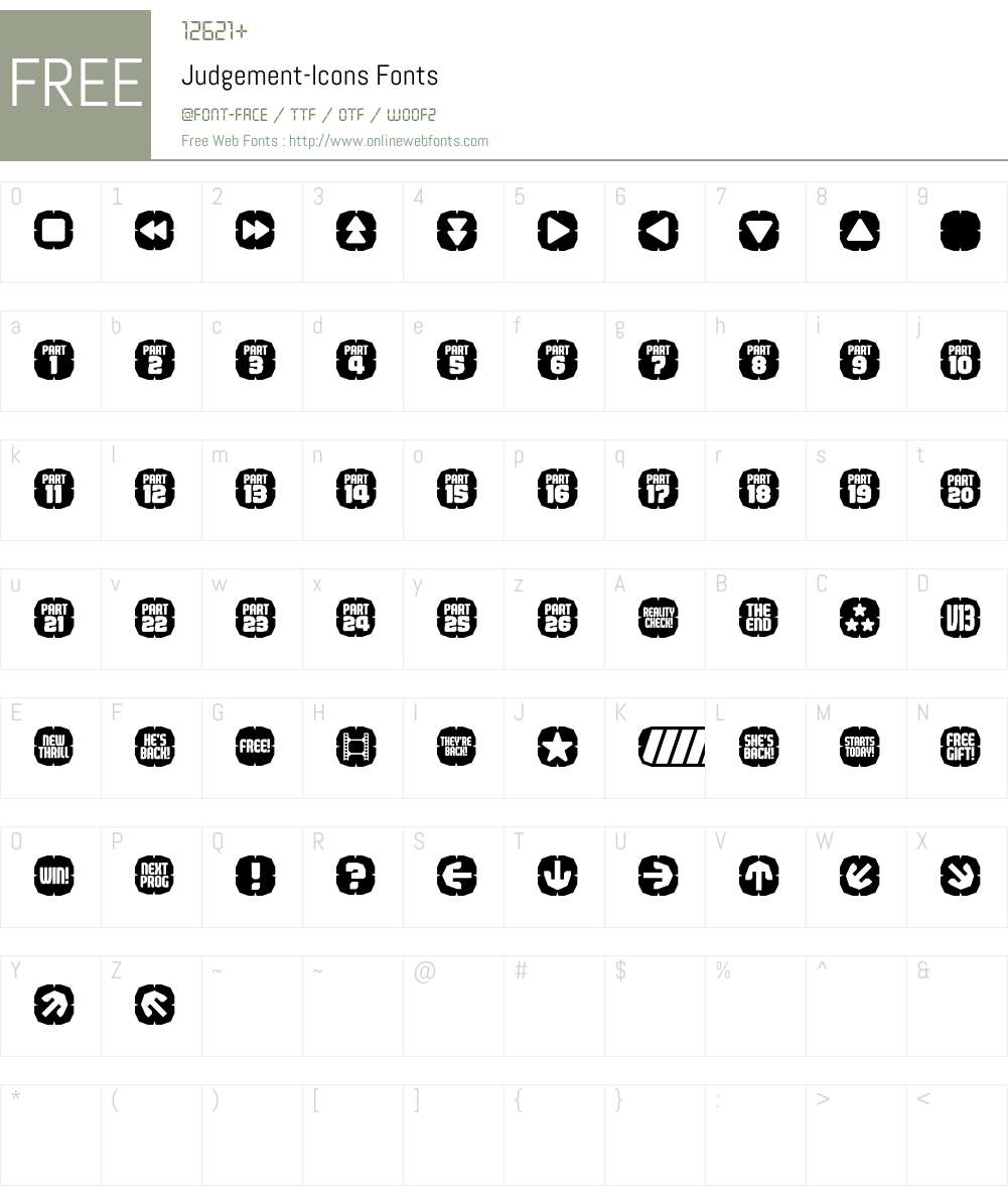 Judgement Font Screenshots