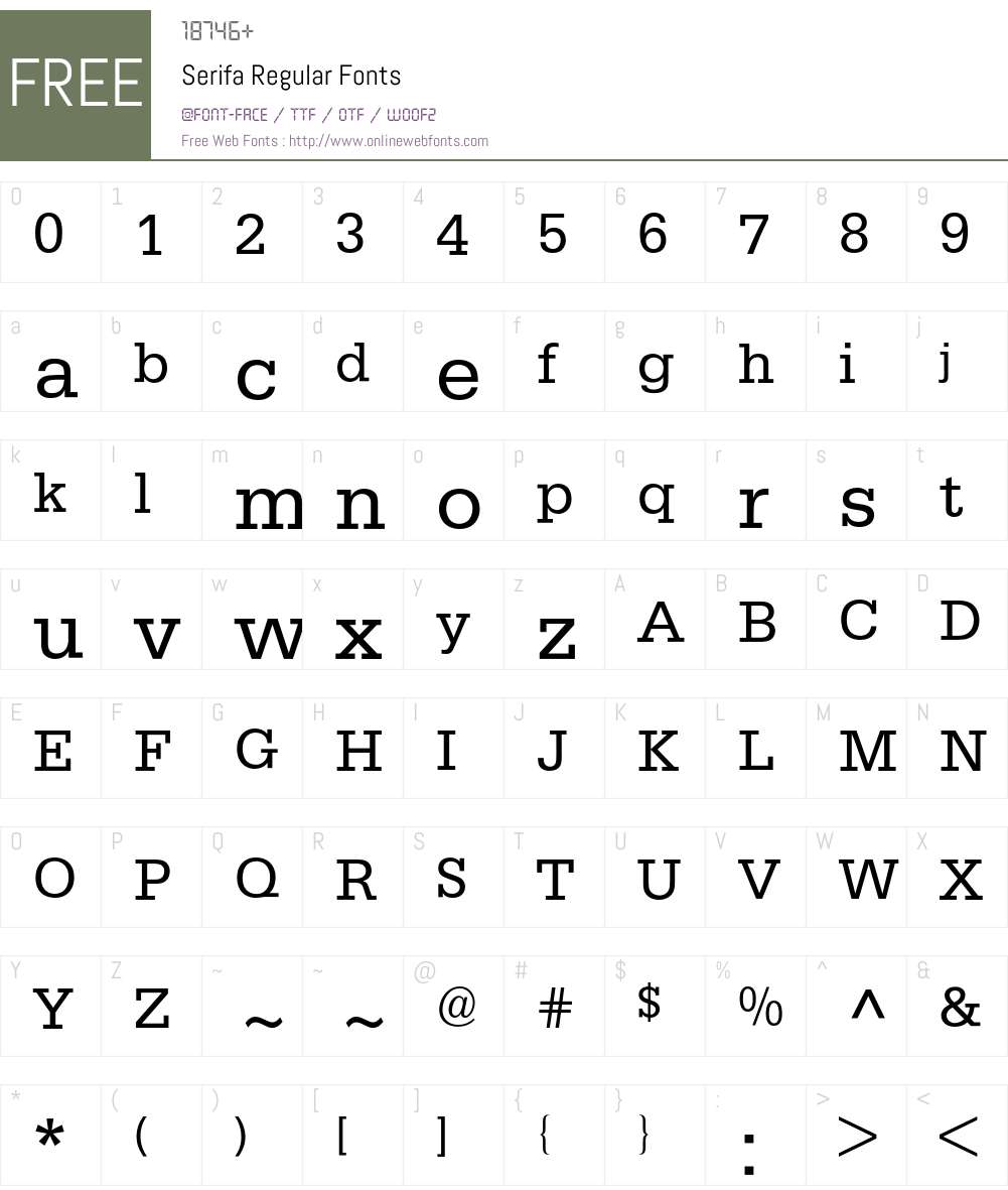 Serifa BQ Font Screenshots