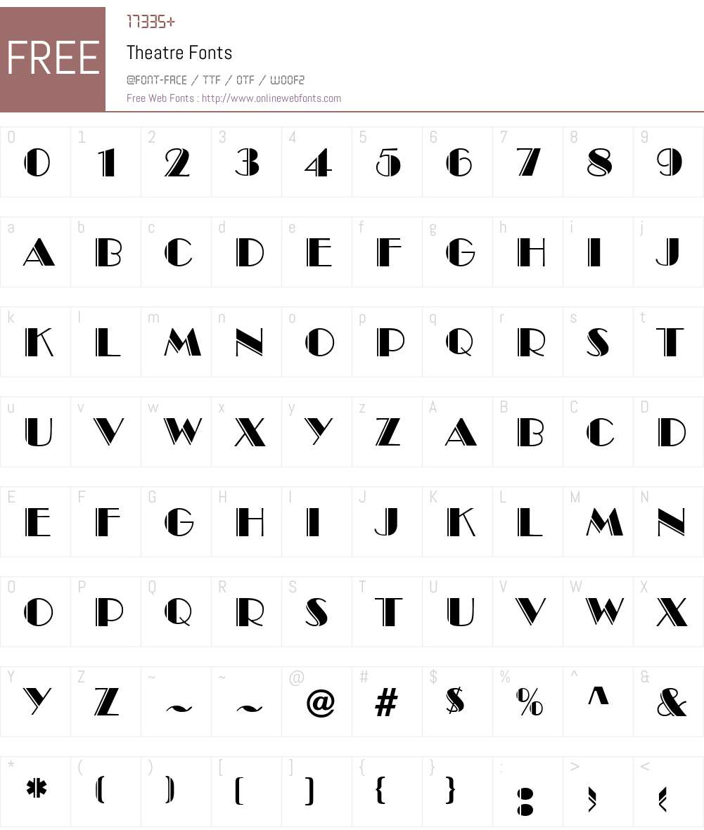 Theatre Font Screenshots