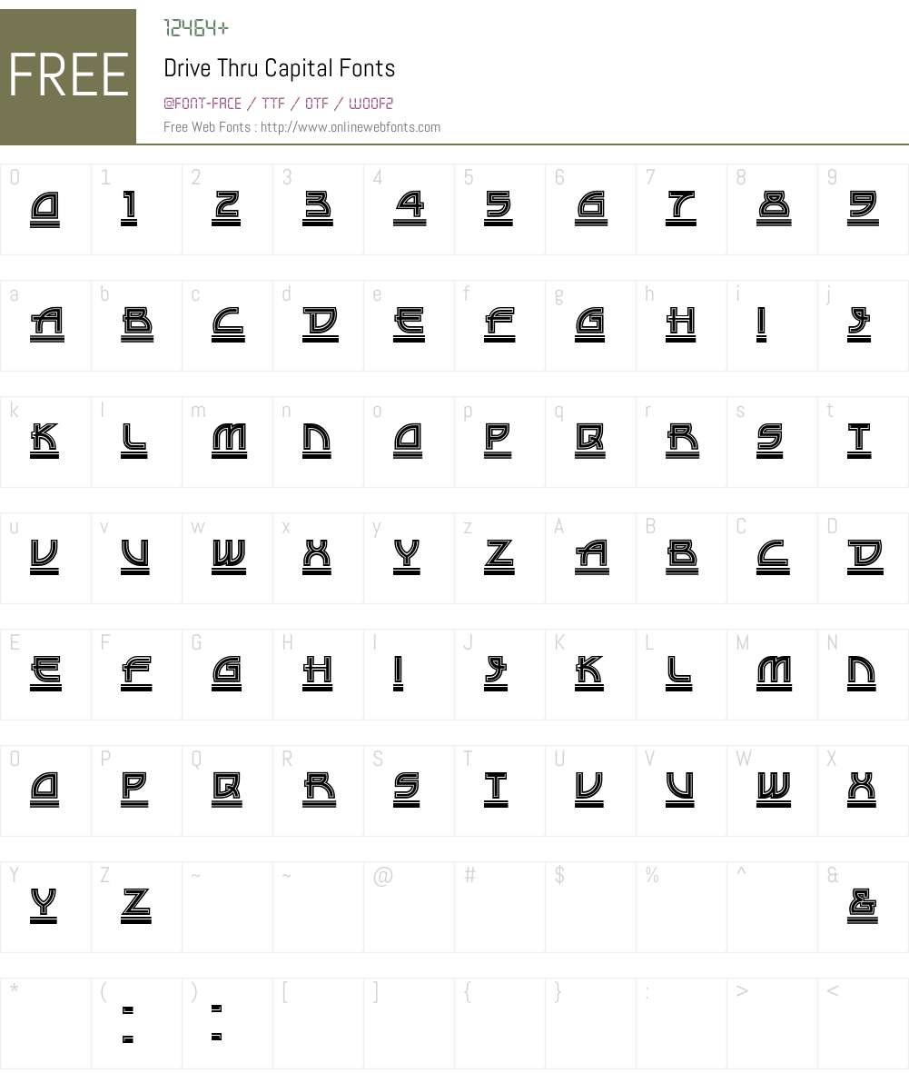 Drive Thru Capital Font Screenshots