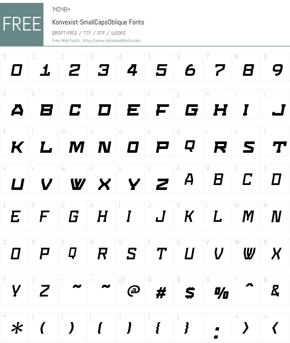 Konvexist Font Screenshots