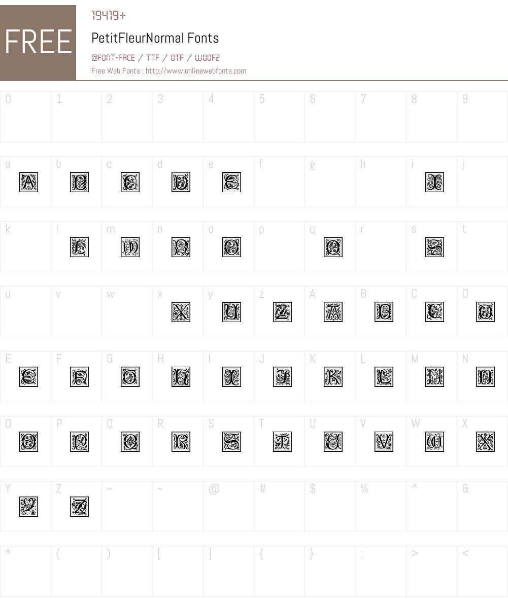 PetitFleur Font Screenshots