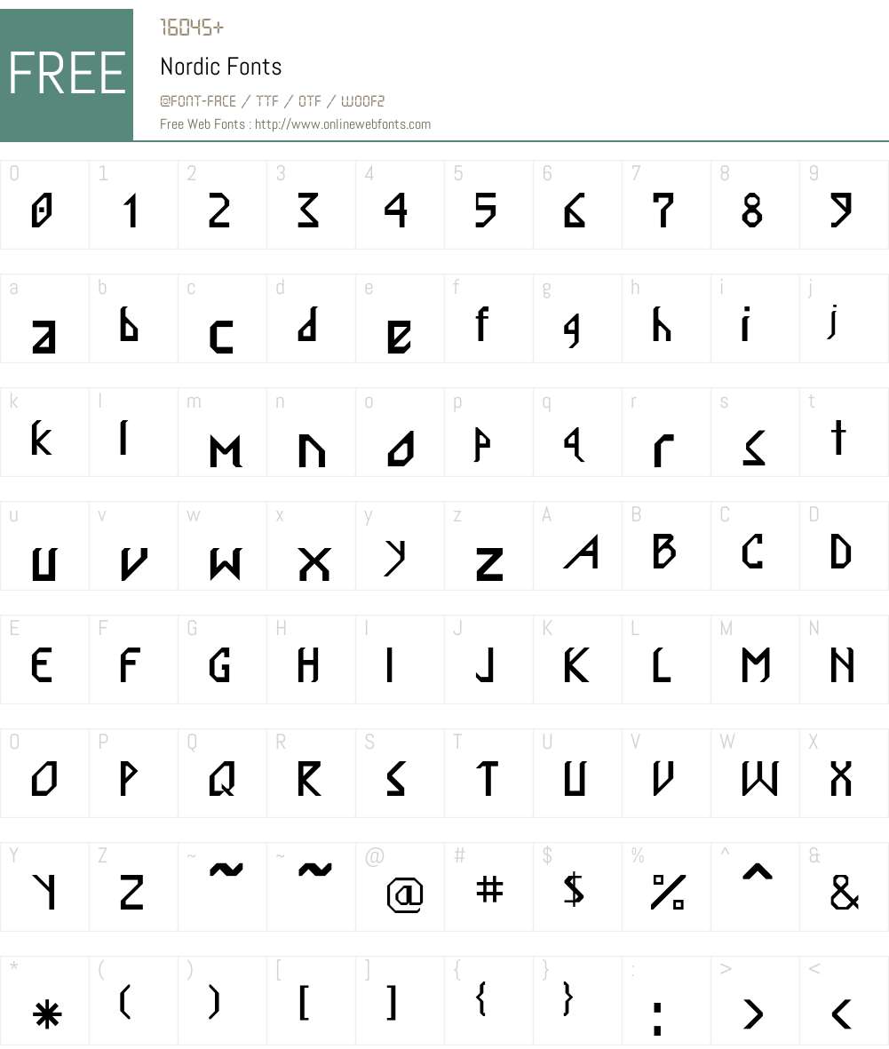 Nordic Font Screenshots