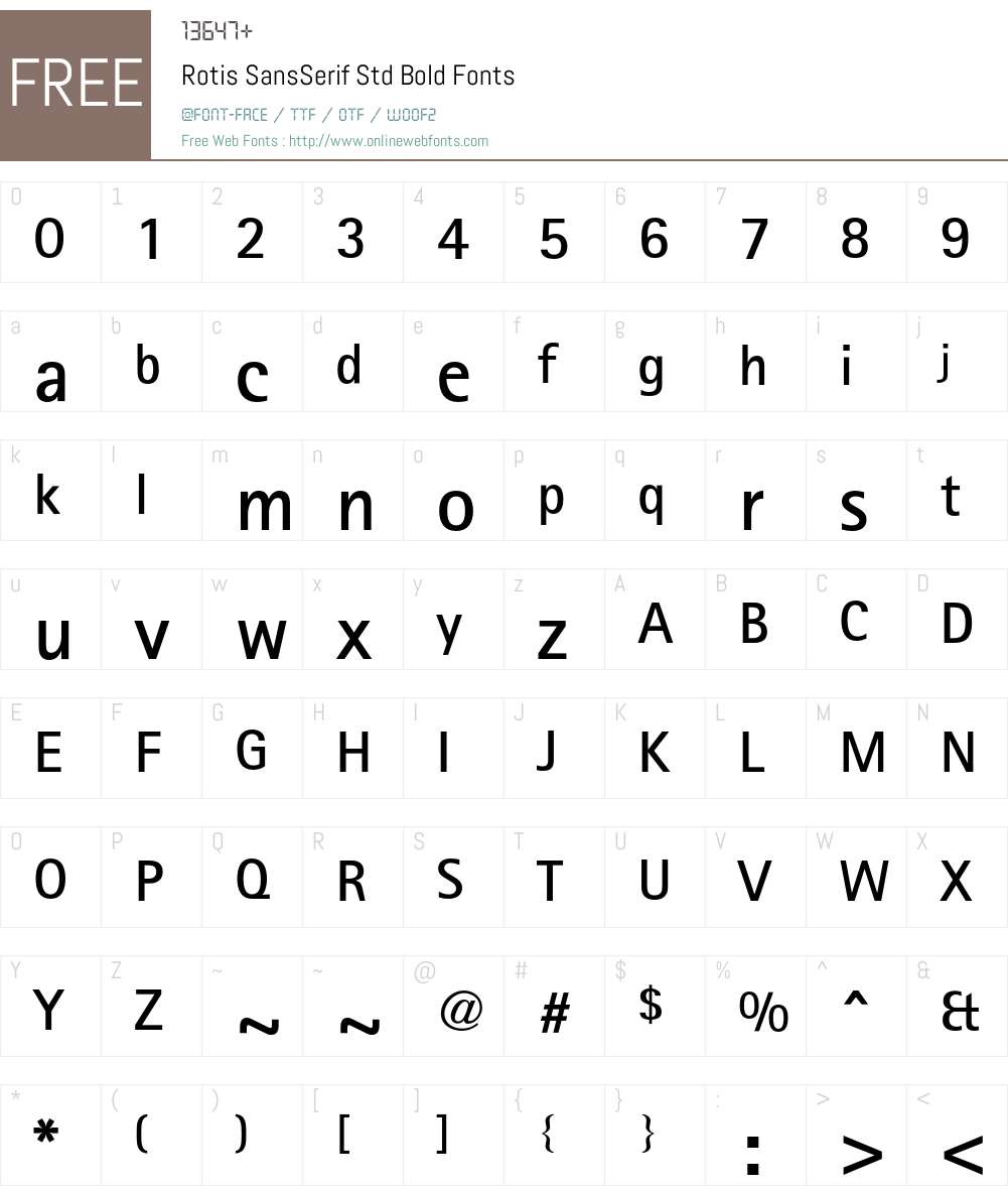 Rotis SansSerif Std Font Screenshots