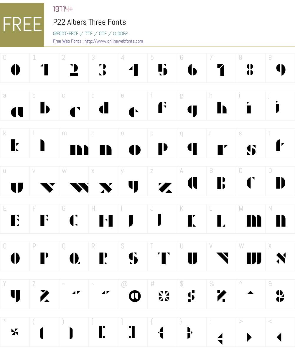 P22 Albers Font Screenshots