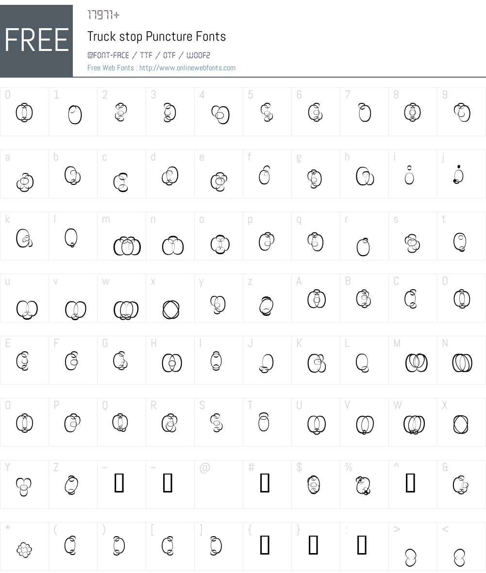 Truck stop Font Screenshots