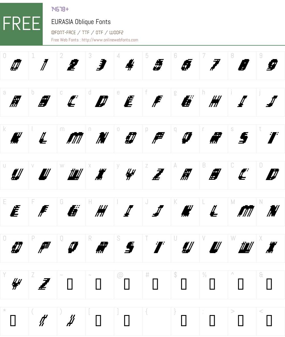 EURASIA Font Screenshots