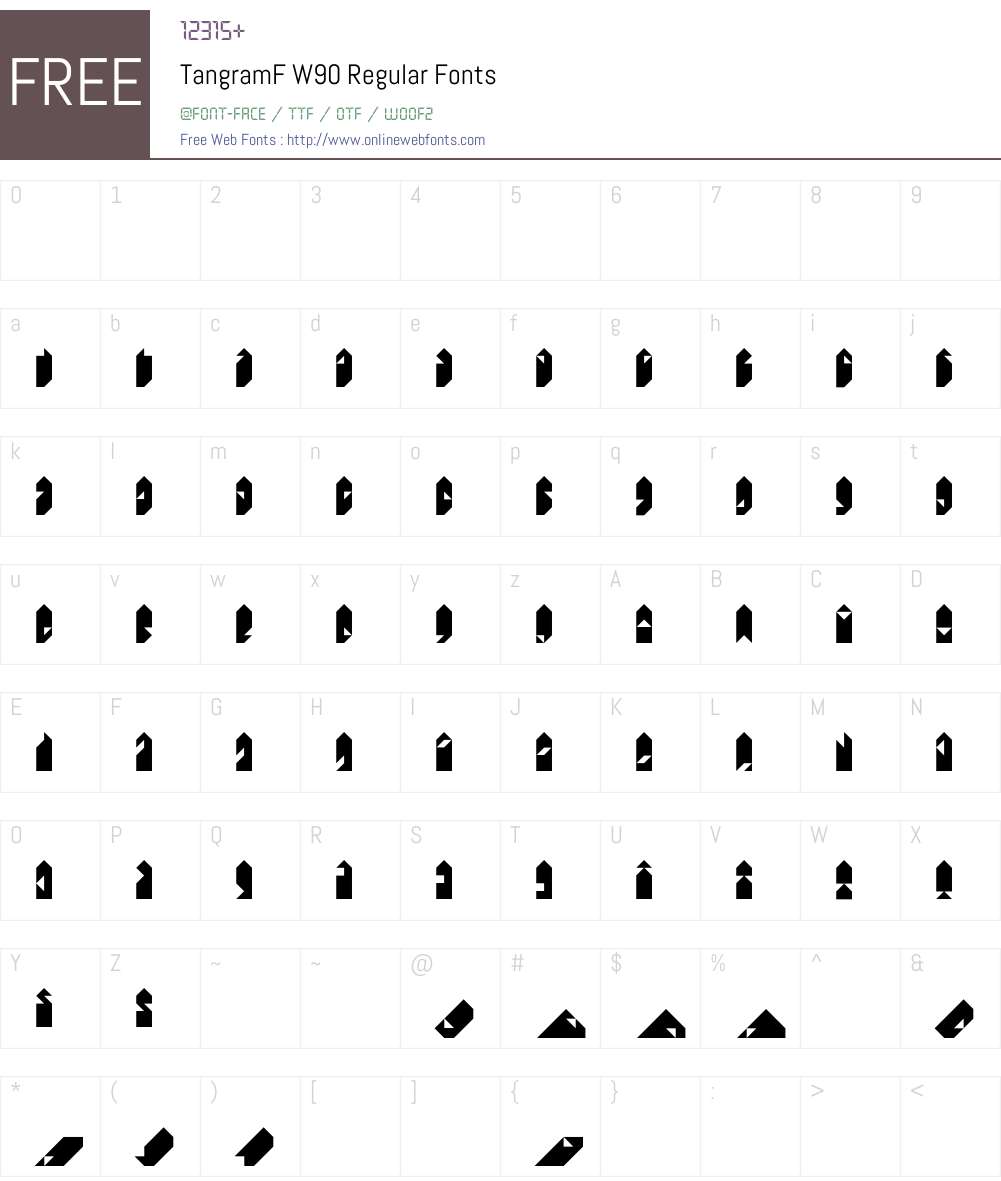 TangramFW90-Regular Font Screenshots