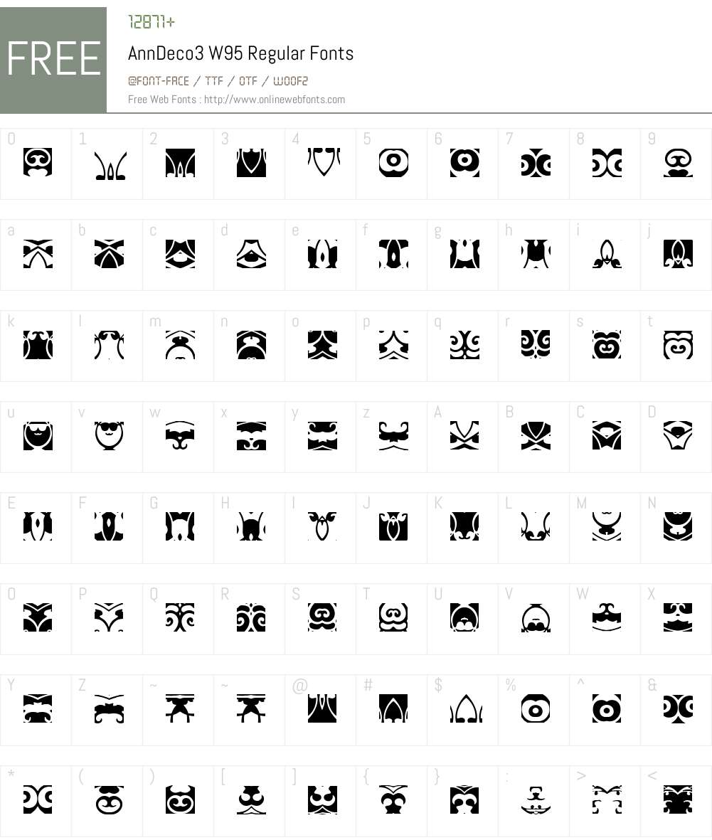 AnnDeco3 Font Screenshots
