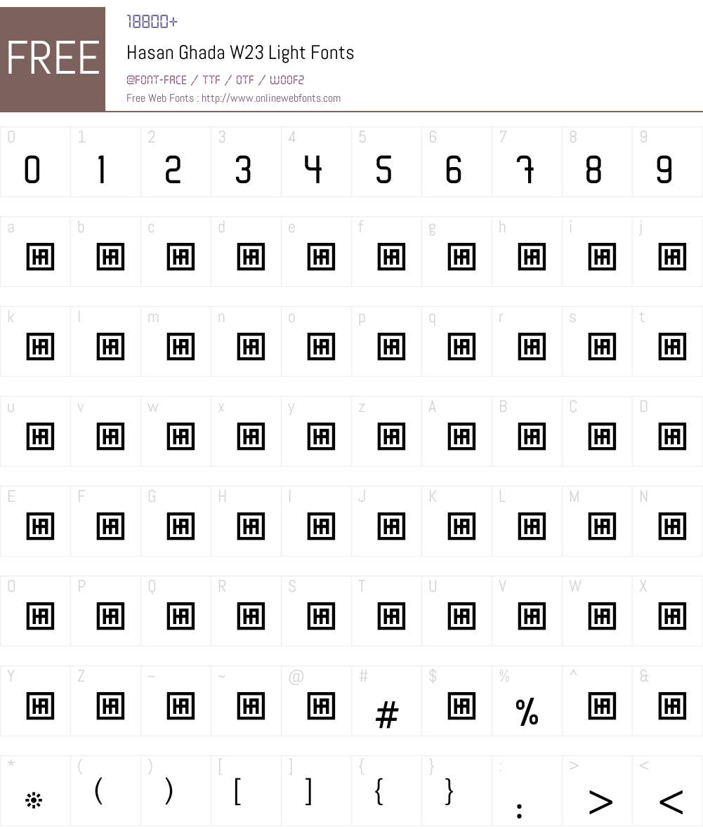 Hasan Ghada Font Screenshots