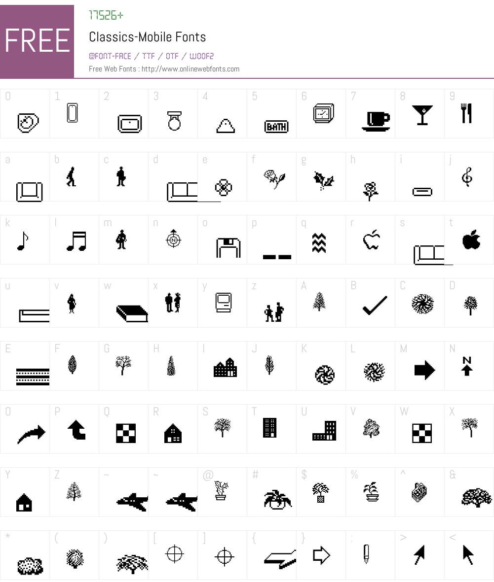 Classics Font Screenshots
