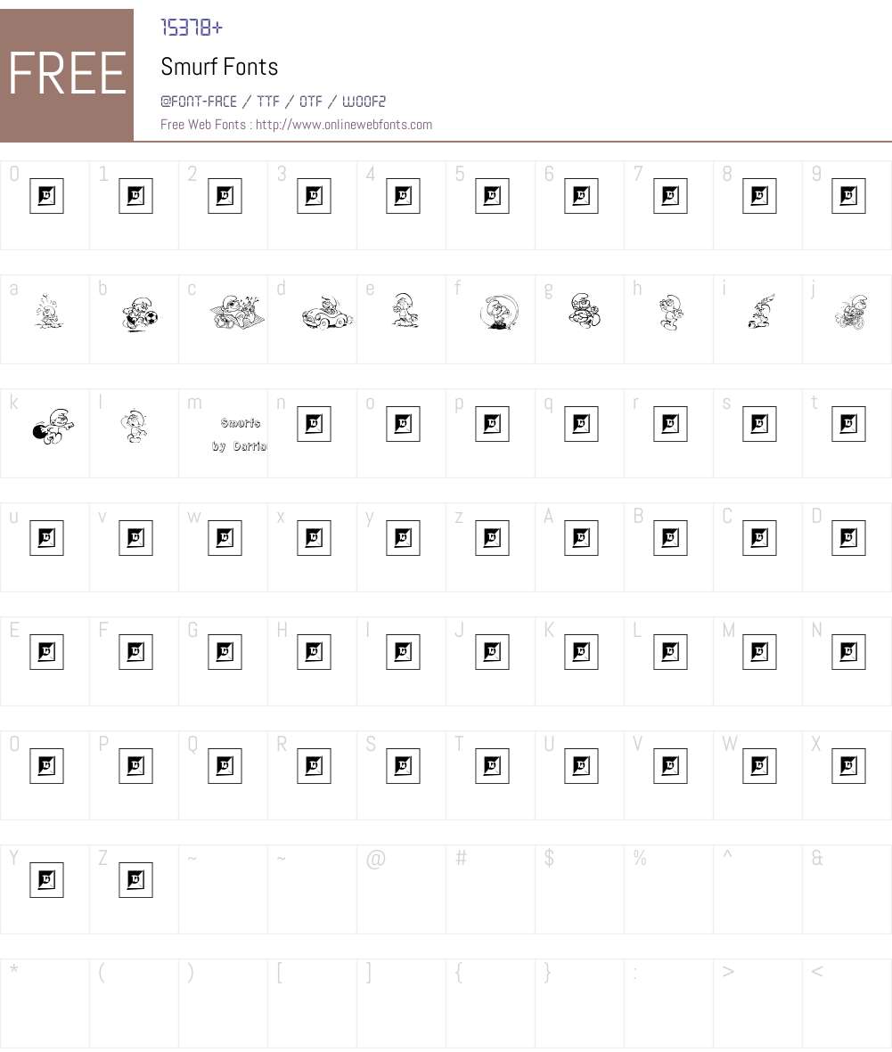 Smurf Font Screenshots
