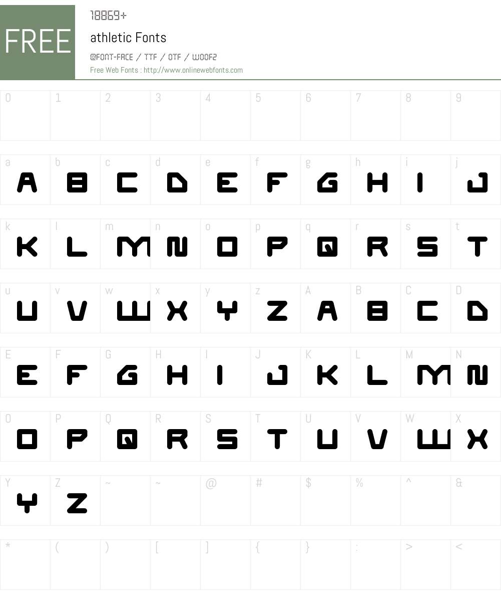 athletic Font Screenshots