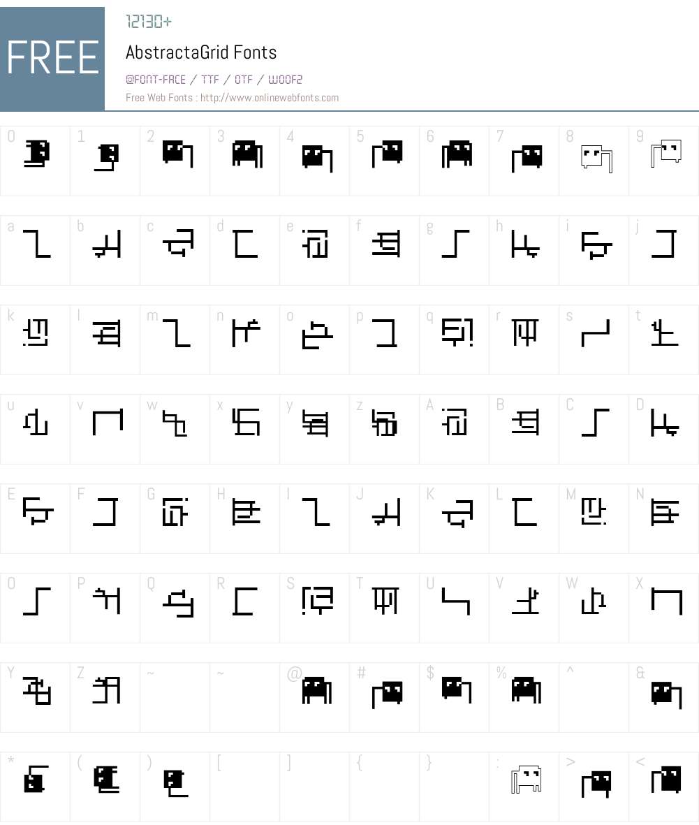 Abstracta Font Screenshots