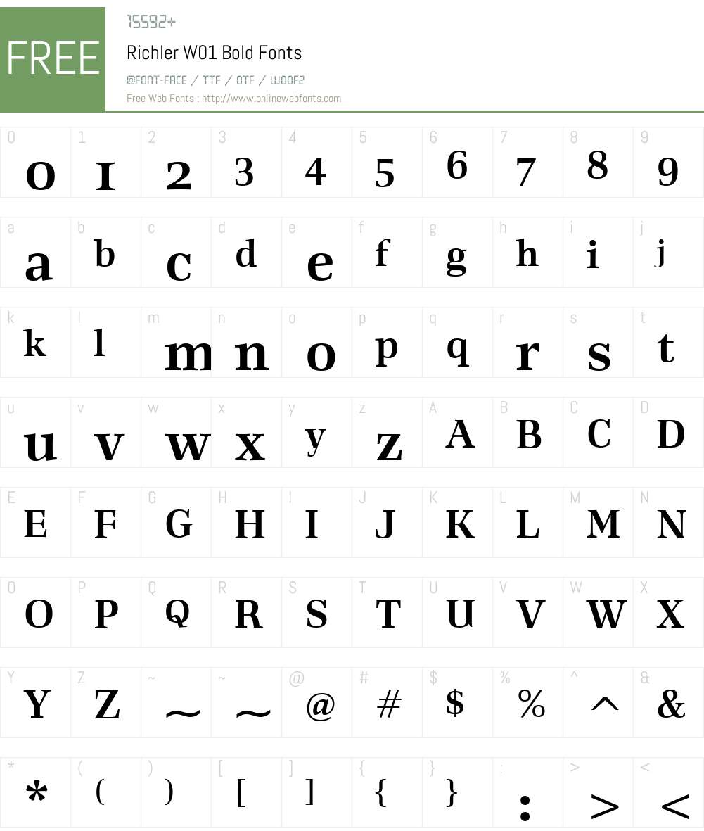RichlerW01-Bold Font Screenshots