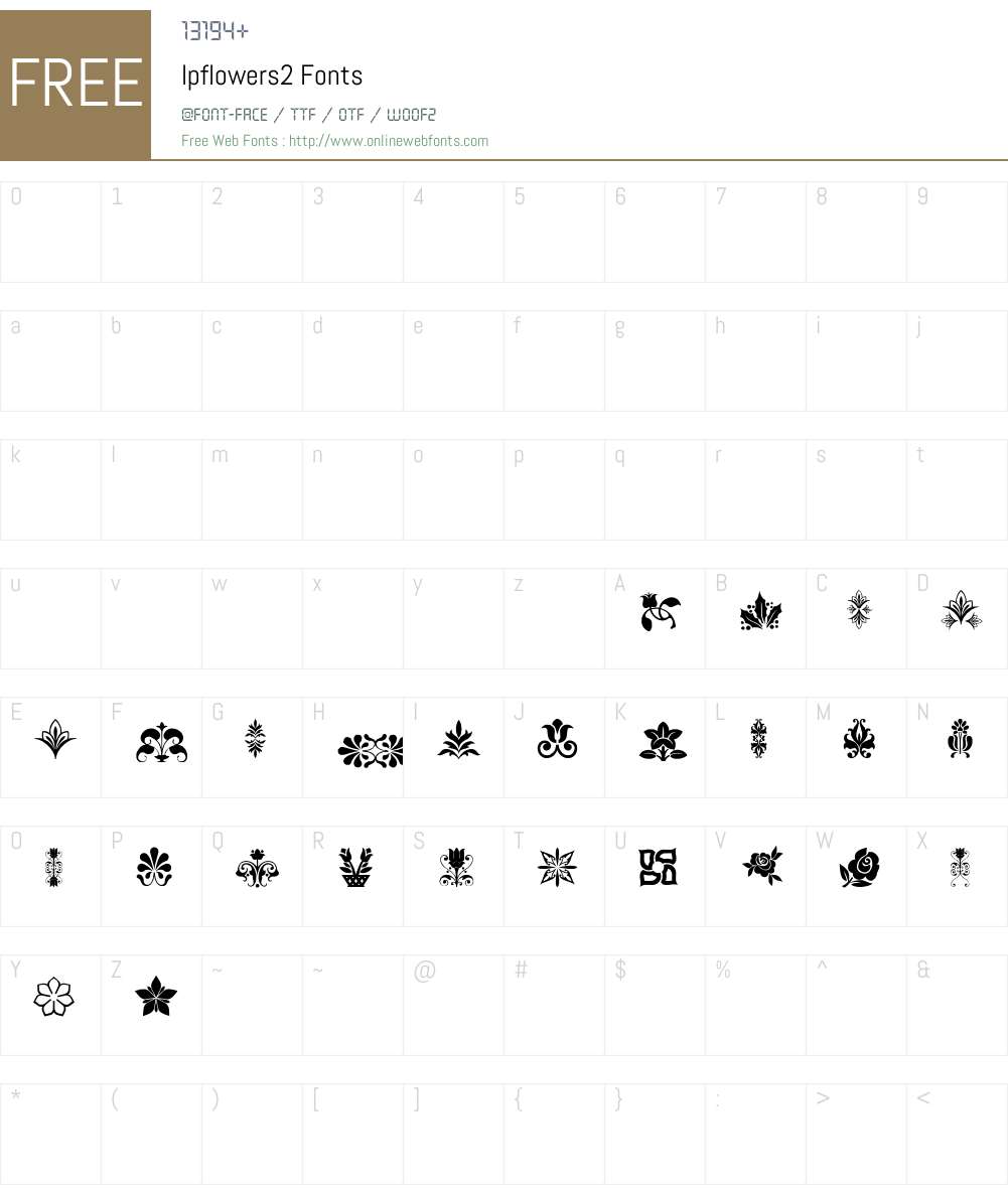 lpflowers2 Font Screenshots
