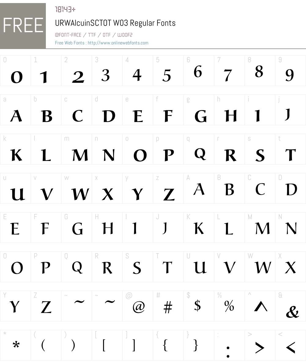Alcuin Font Screenshots