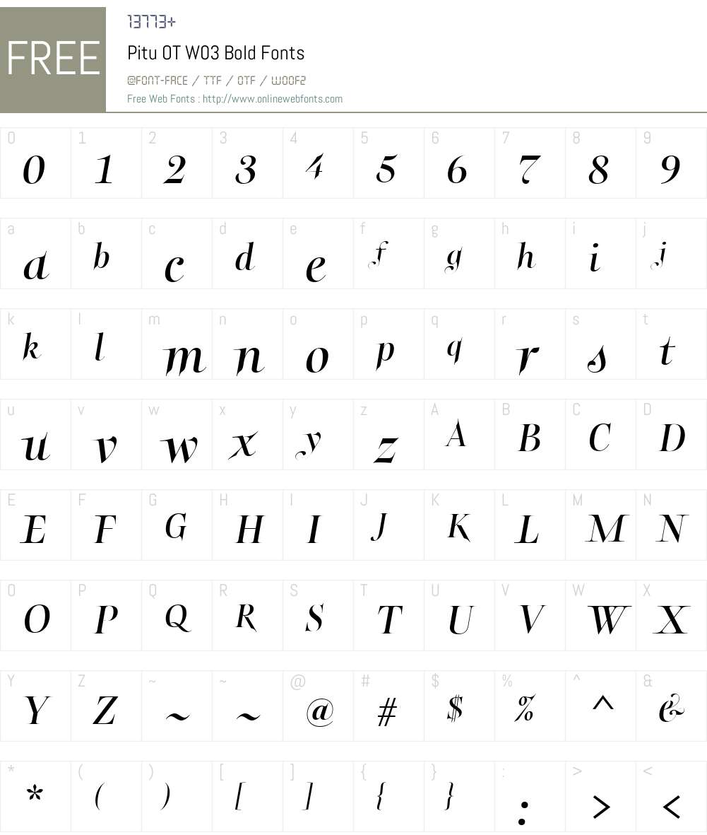 FF Pitu Font Screenshots
