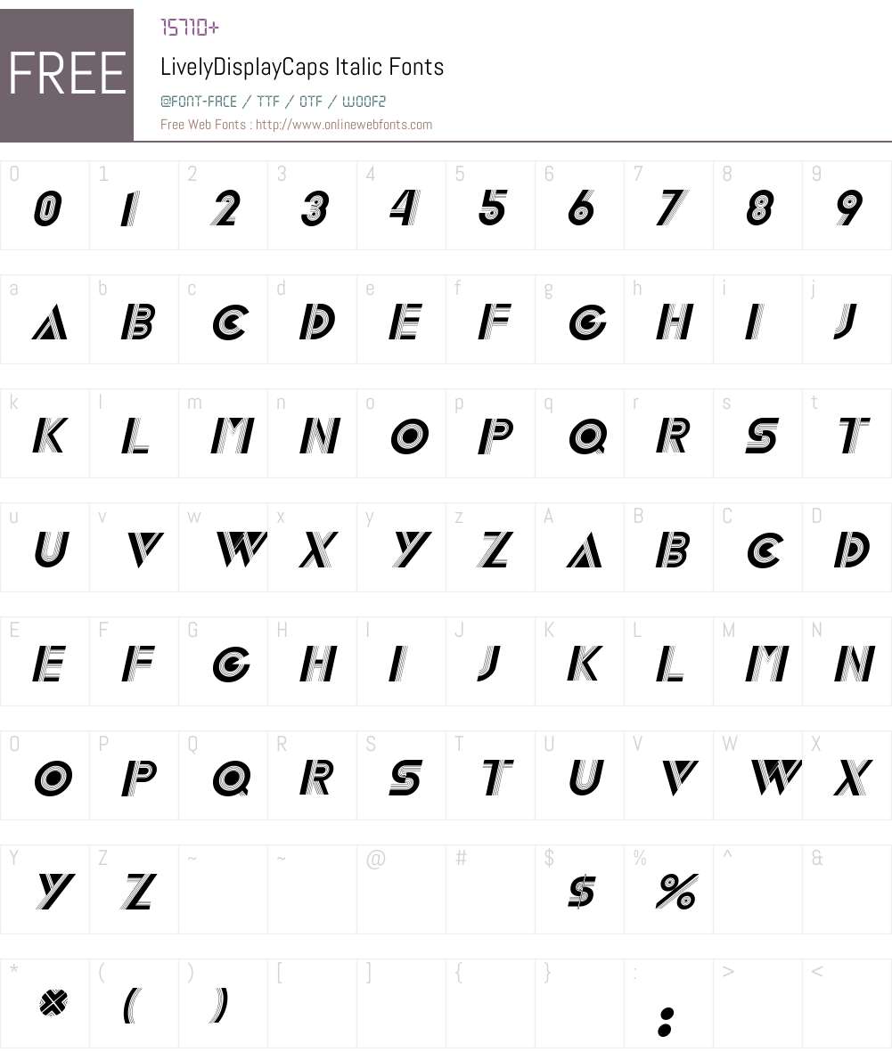 LivelyDisplayCaps Font Screenshots