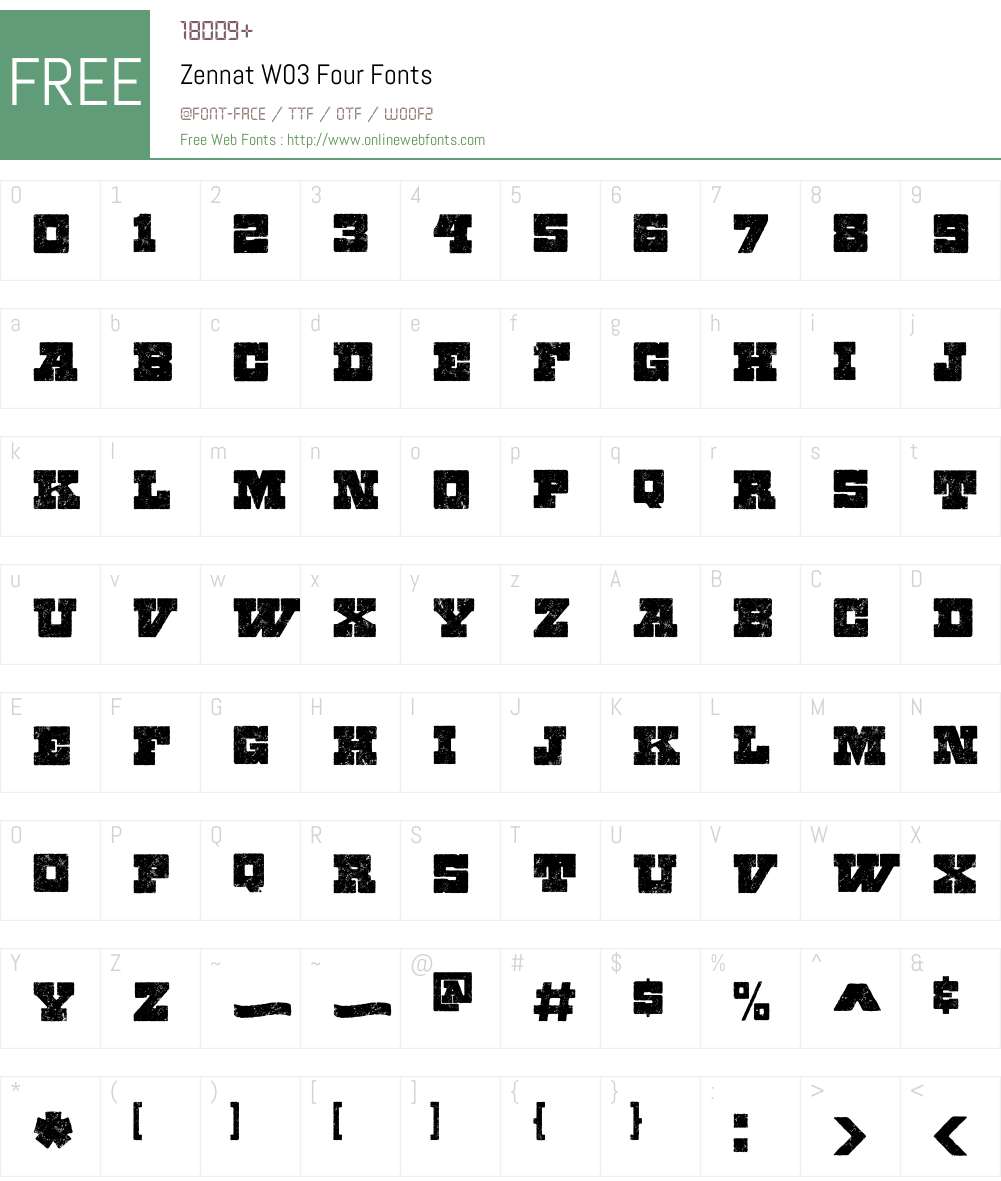 Zennat Pro Font Screenshots
