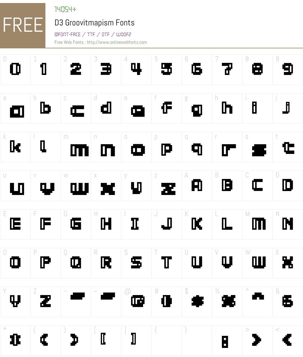 D3 Groovitmapism Font Screenshots