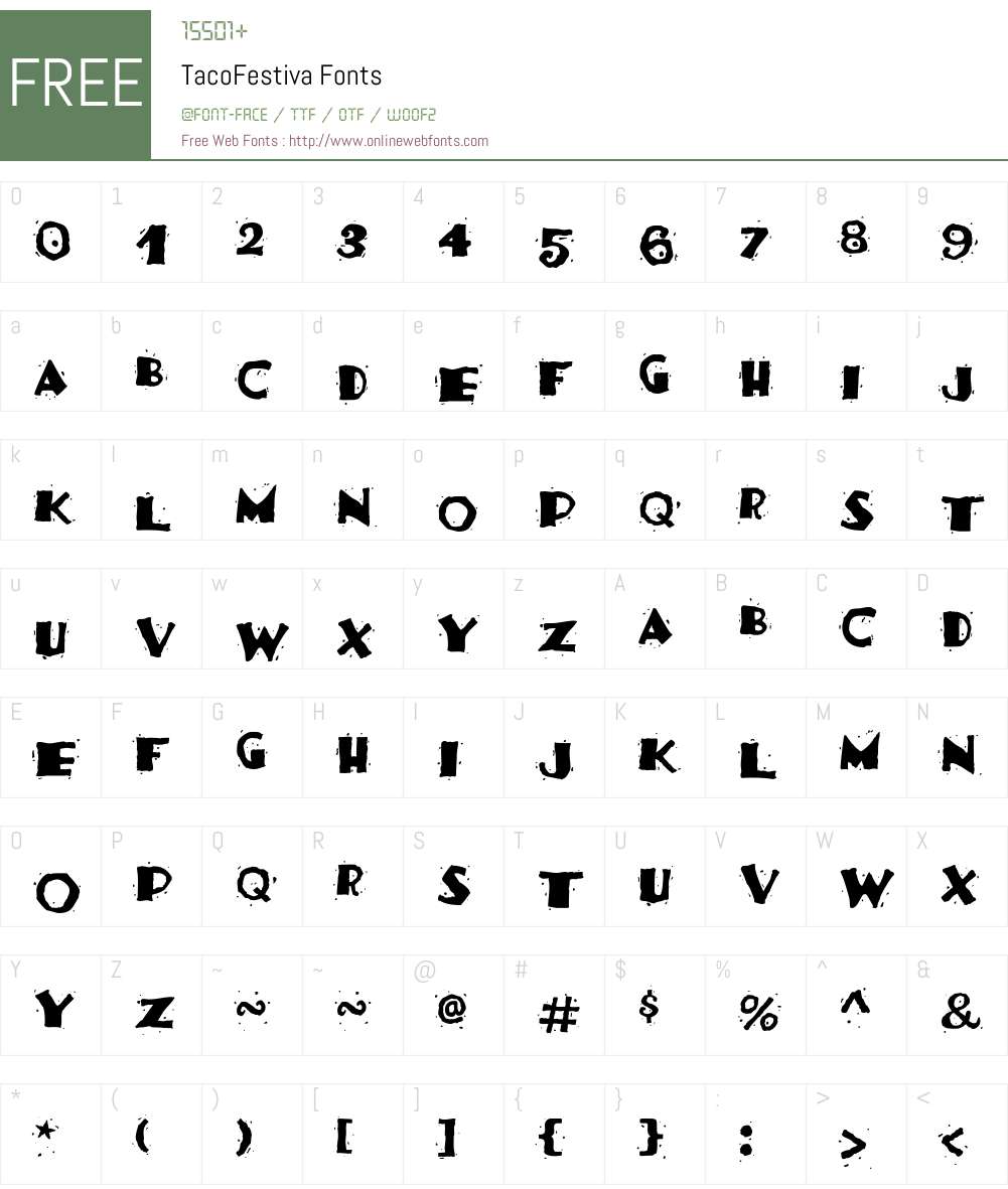 TacoFestiva Font Screenshots