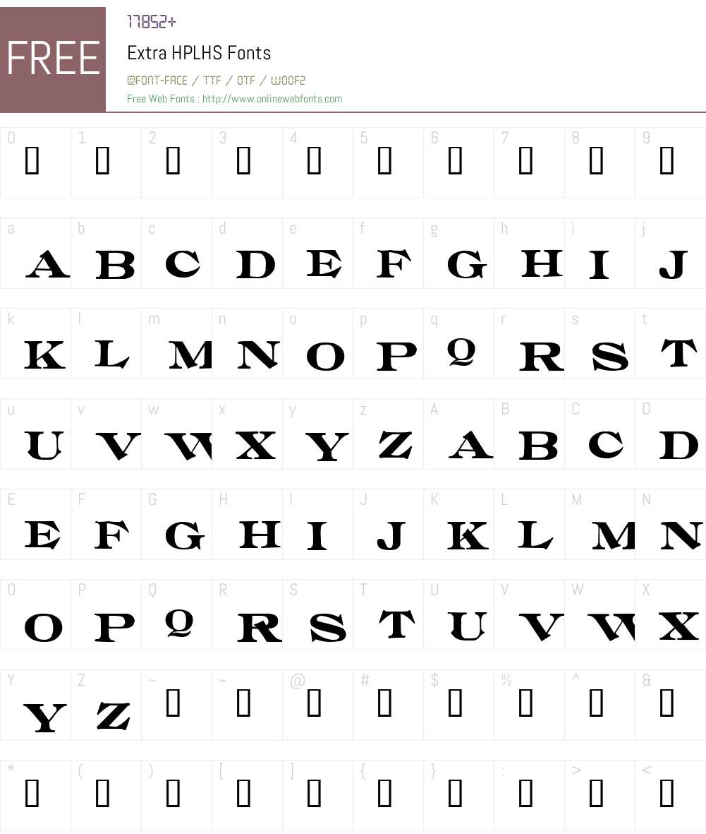 Extra Font Screenshots