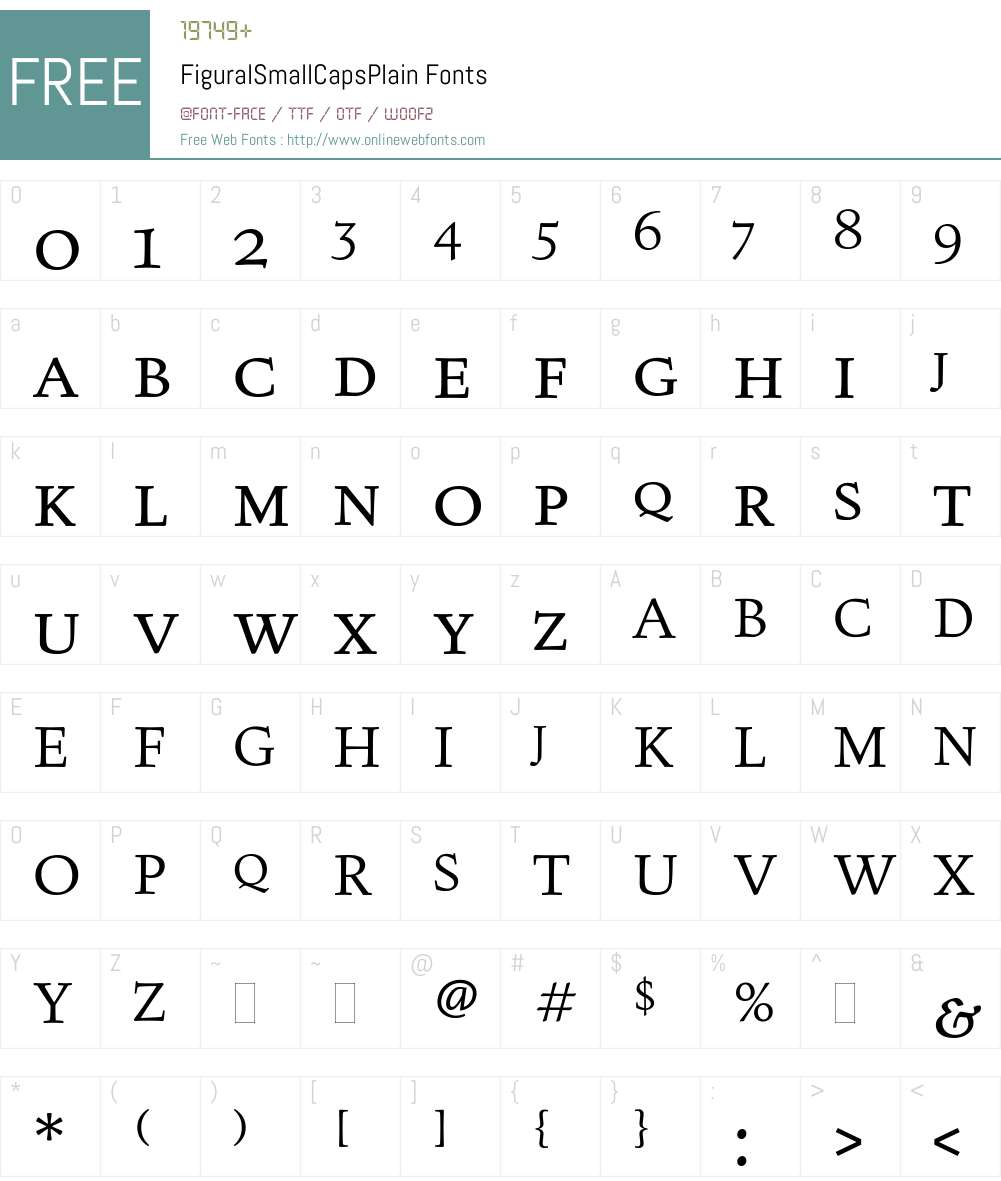FiguralSmallCapsPlain Font Screenshots