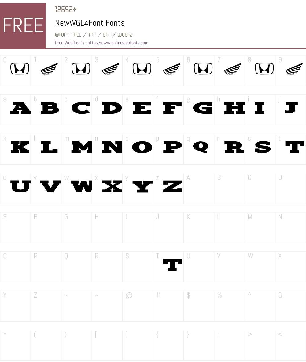 NewWGL4Font Font Screenshots