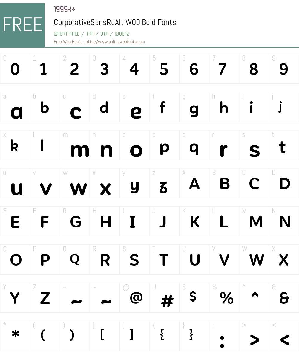 Corporative Sans Rounded Font Screenshots