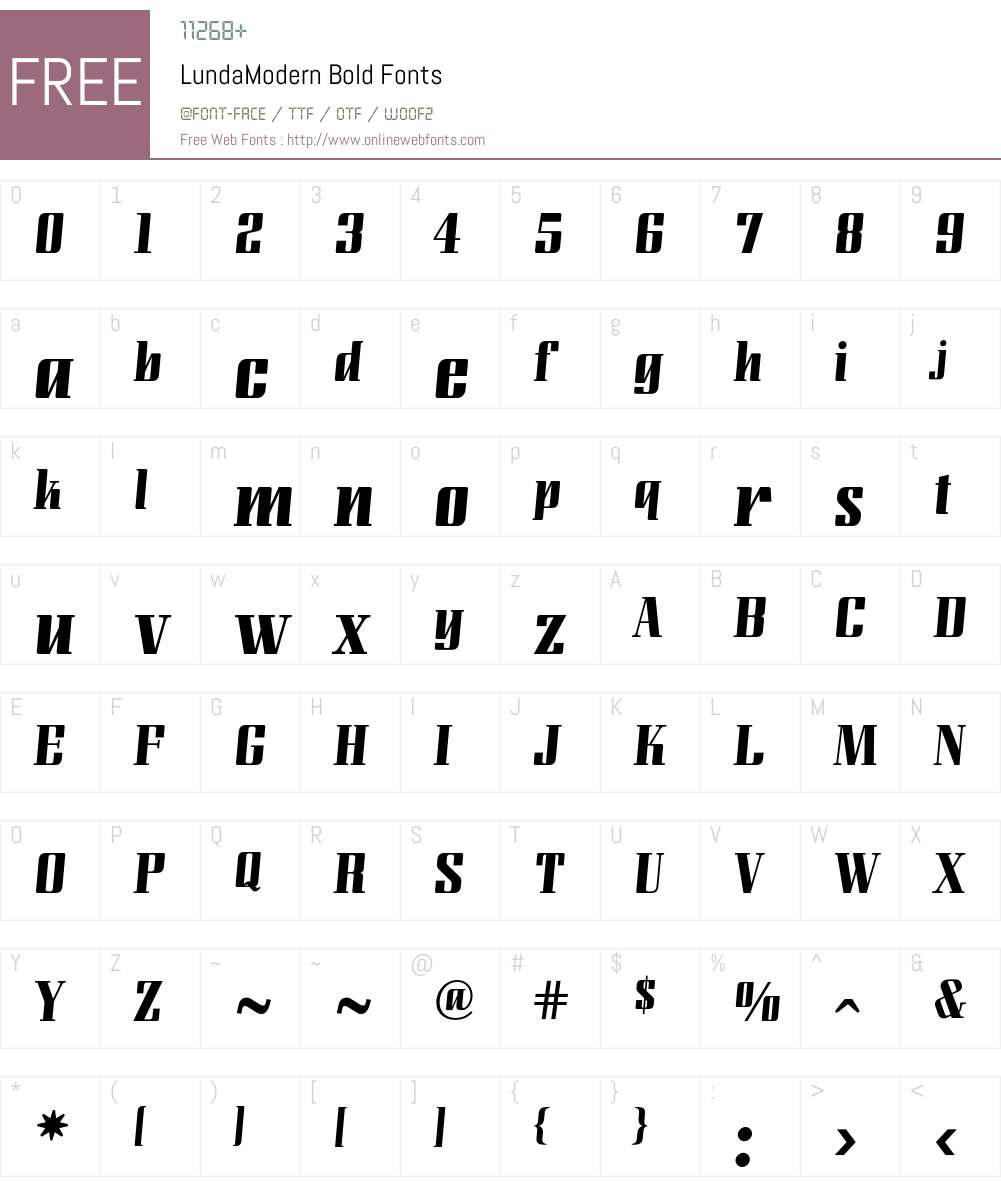 LundaModern Font Screenshots