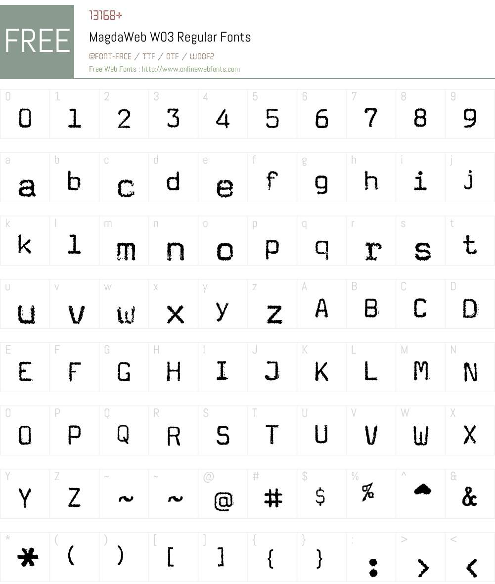 FF Magda Font Screenshots
