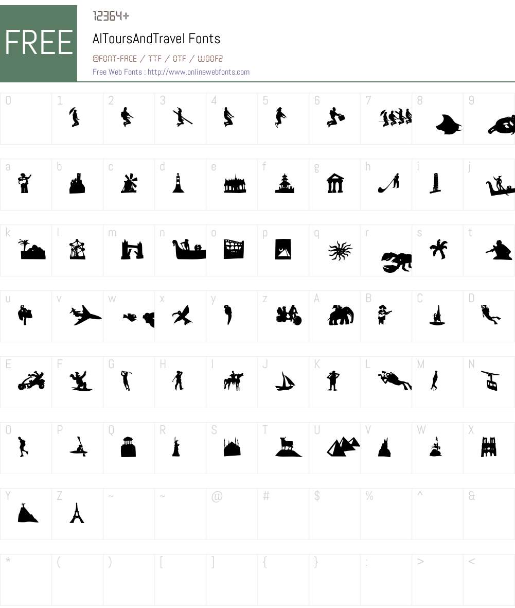 AIToursAndTravel Font Screenshots