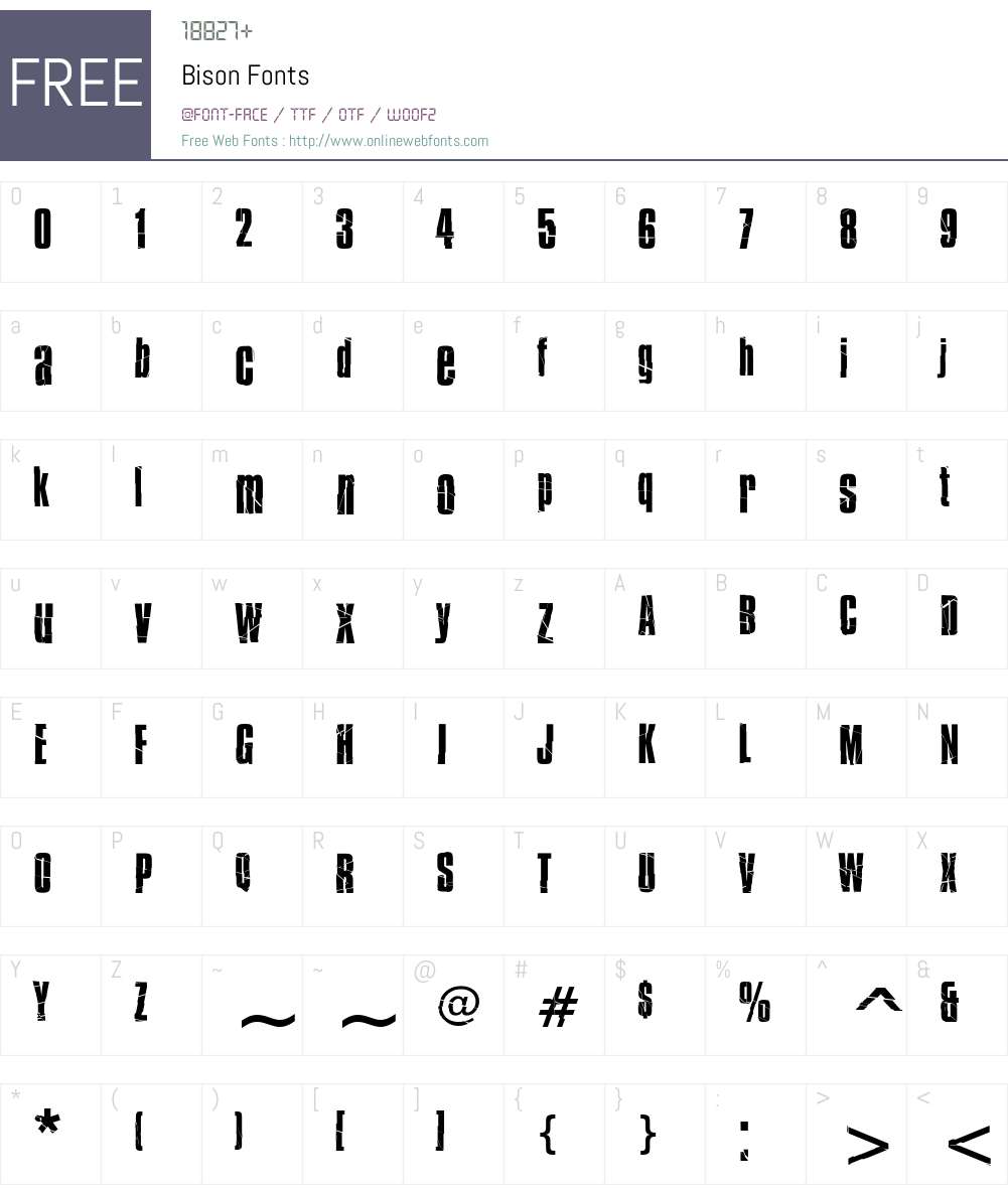 Bison Font Screenshots