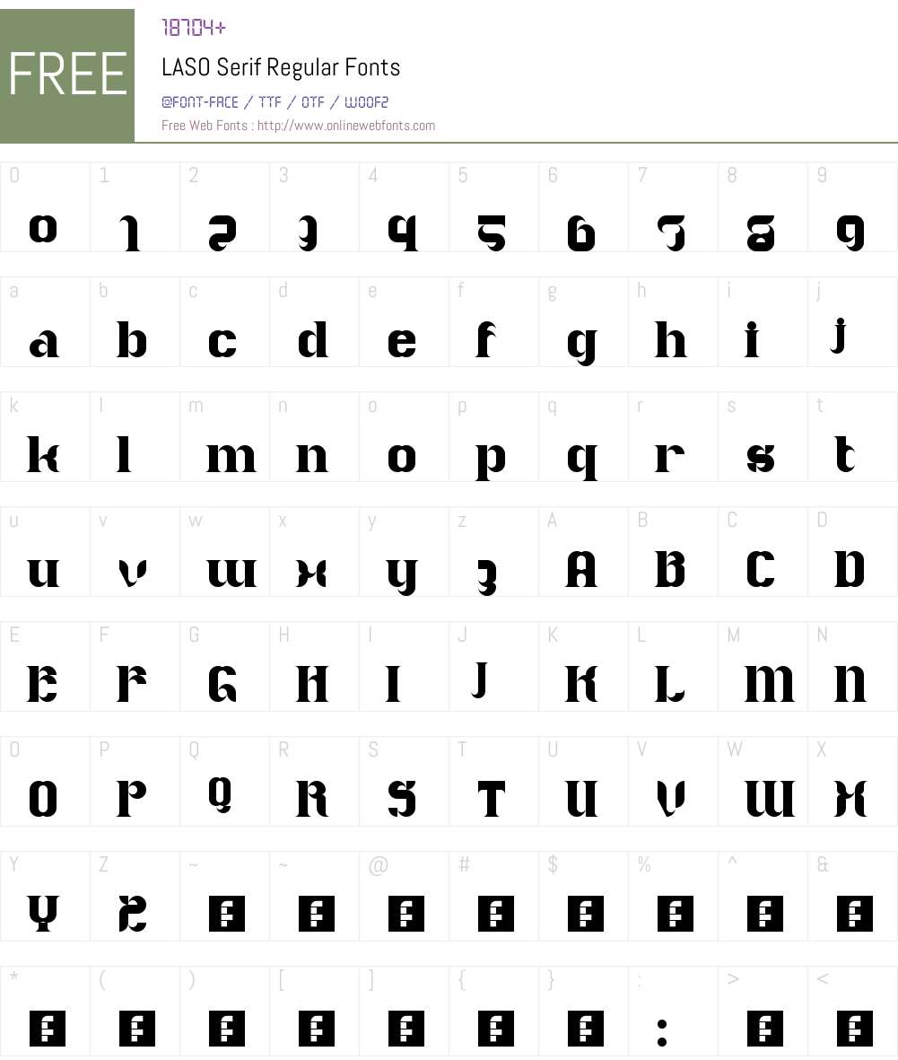 LASO Serif Font Screenshots