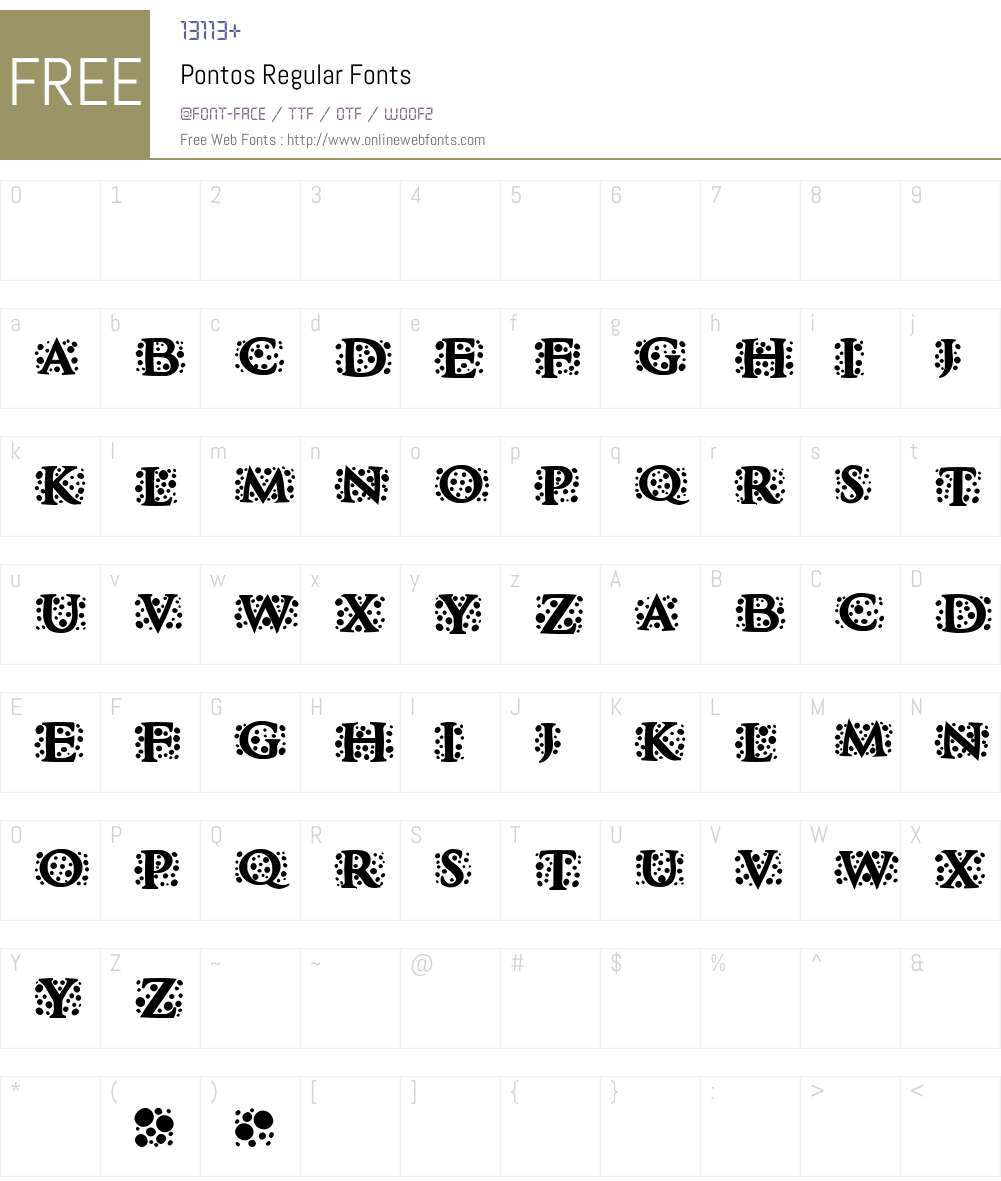 Pontos Font Screenshots