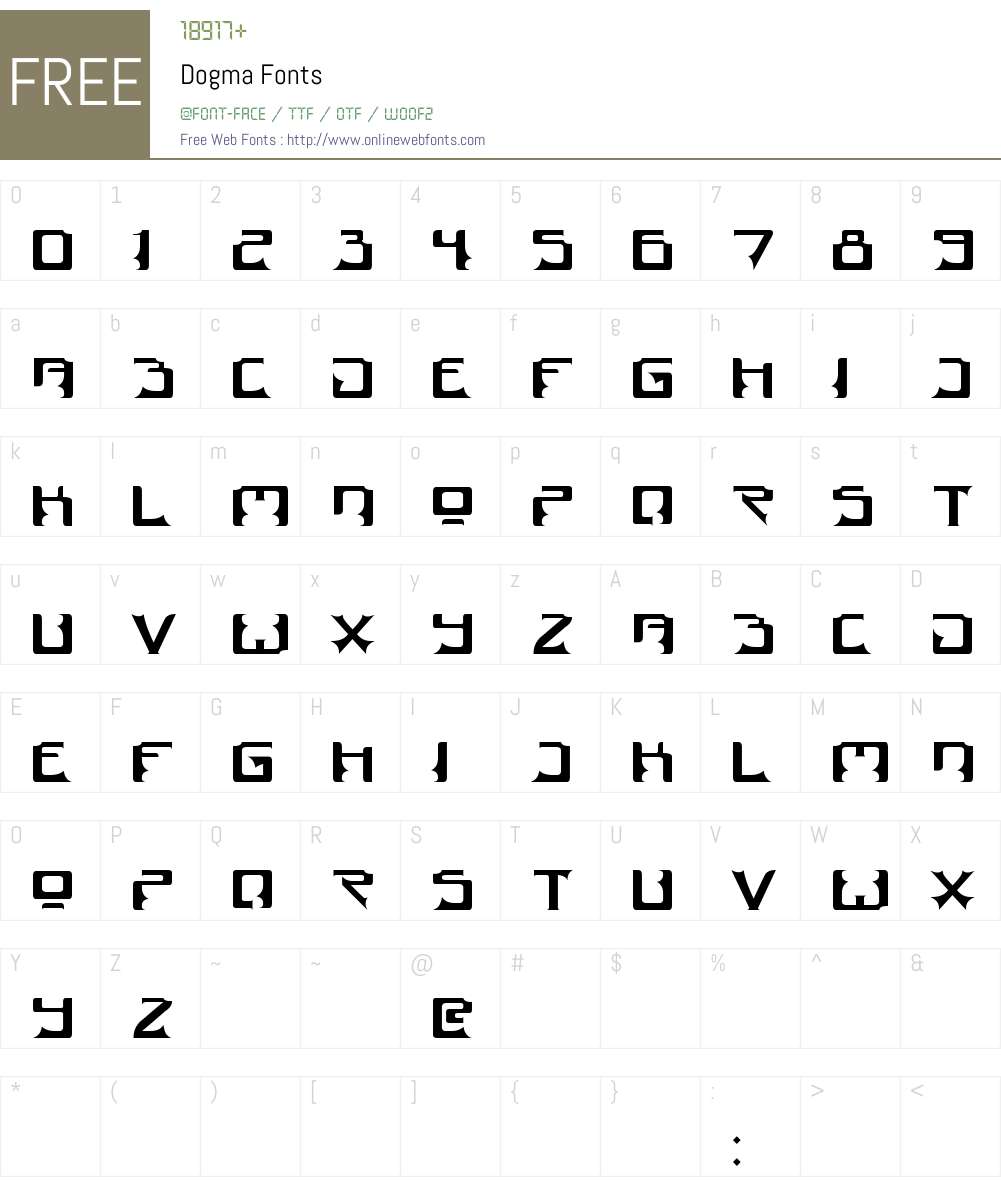 Dogma Font Screenshots