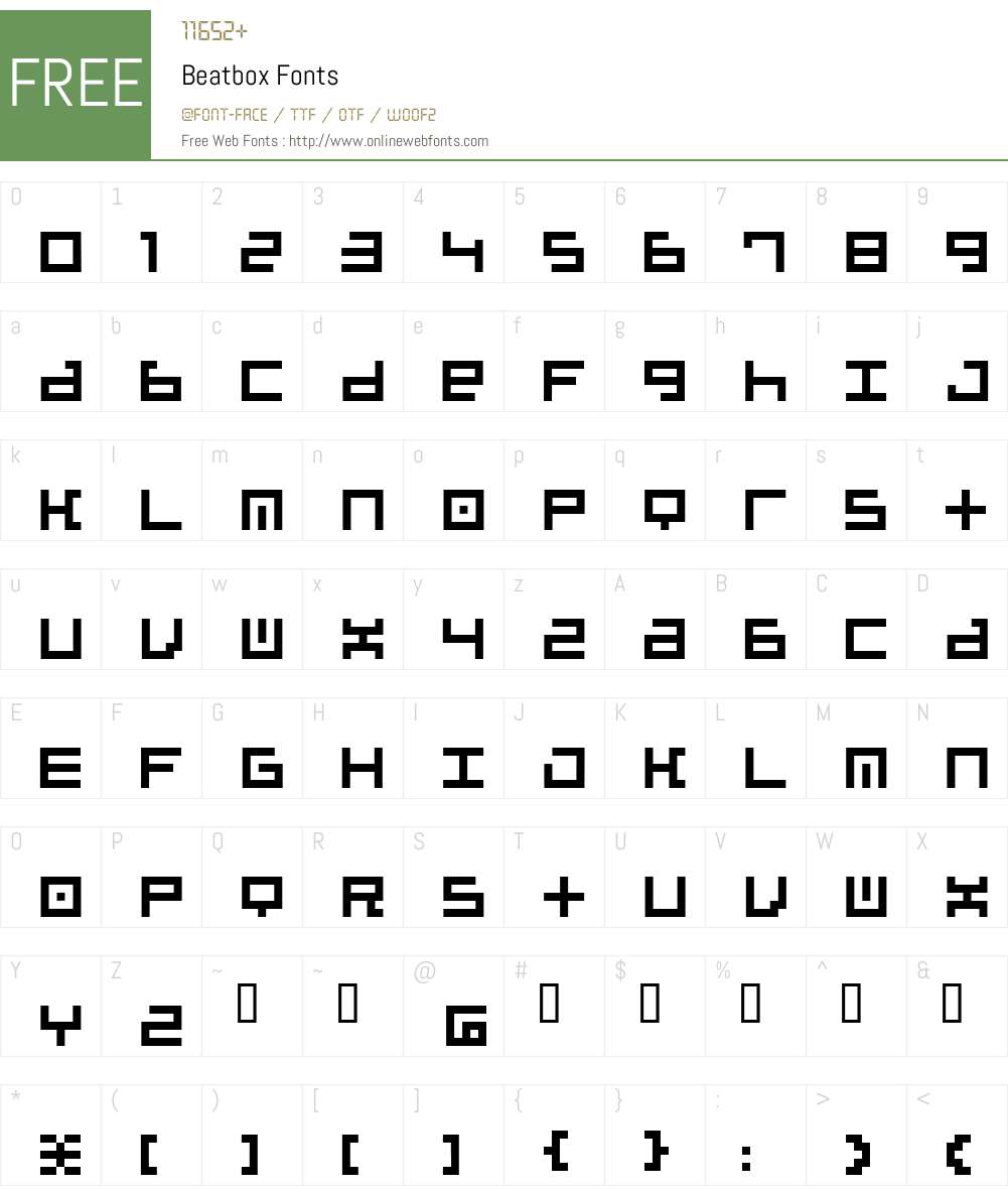 Beatbox Font Screenshots