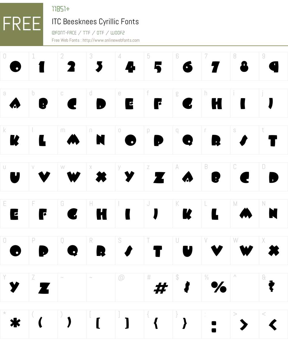 BeeskneesC Font Screenshots
