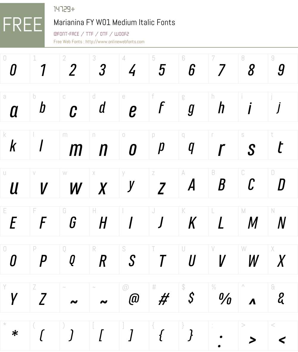 MarianinaFYW01-MediumIt Font Screenshots