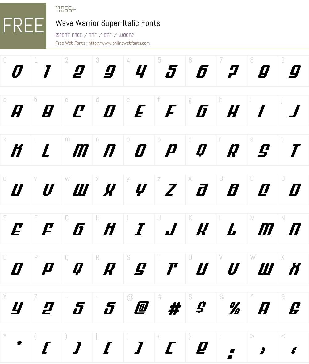 Wave Rider Font Wave Warrior Super-Italic 1.0; 2021 Fonts Free Download ...